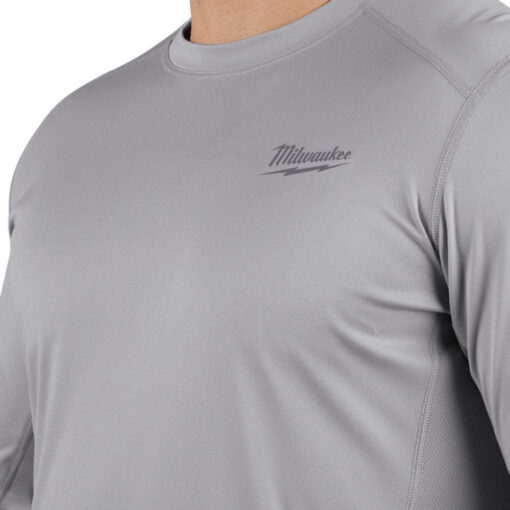 Milwaukee 415G Grey WORKSKIN Light Shirt Long Sleeve - Image 4