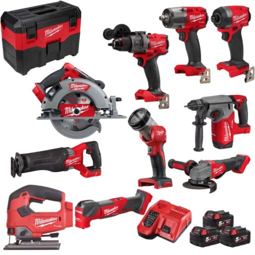 Milwaukee M18FPP11A3503B 11 Piece 18V 5.0Ah Cordless Combo Kit