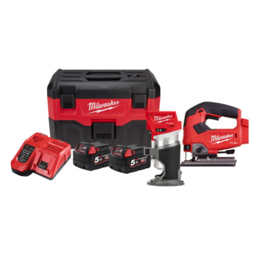 Milwaukee M18FPP3T502 3 Piece 18V 5.0Ah FUEL Cordless Combo Kit