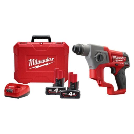 Milwaukee M12CH-402C 12V 4.0Ah 16mm FUEL Cordless SDS Plus Rotary Hammer Kit